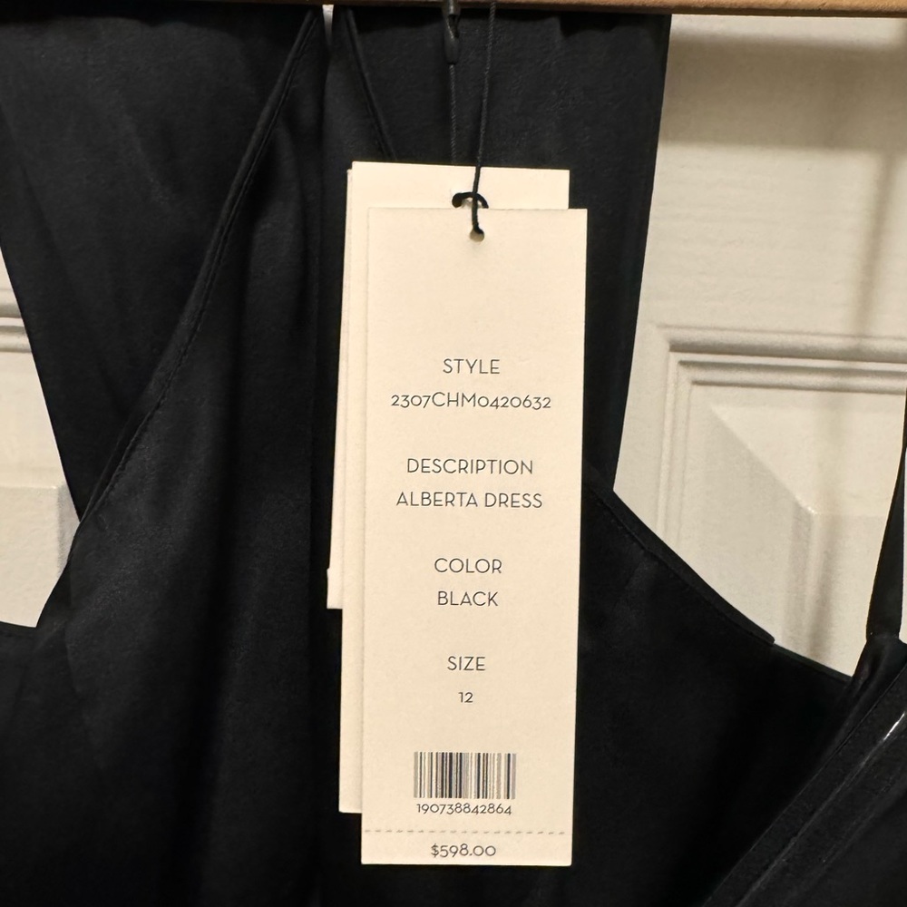 Veronica Beard Alberta Silk Evening Gown in Black🥂 - Picture 11 of 12